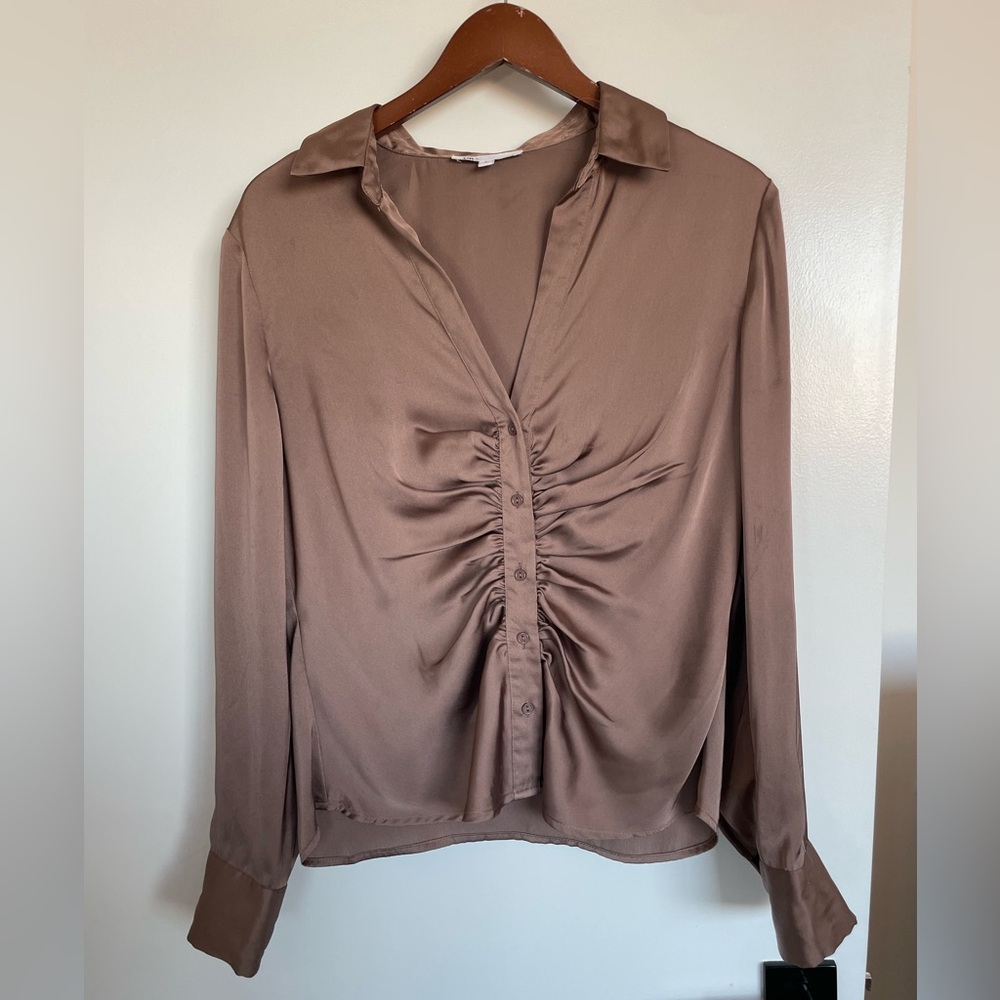 DR2 Daniel Rainn Two Piece Satin Set - Size Large Top and Size Medium Pants
